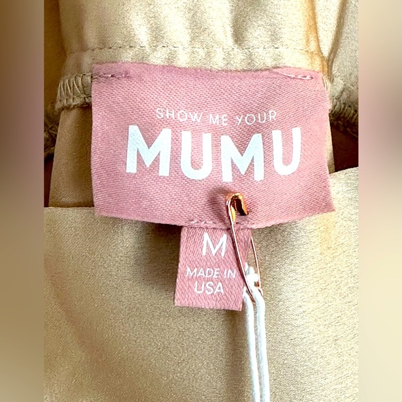 Show Me Your Mumu - Madi Gown Gold Colored Luxe Satin Full Length Medi… - Picture 11 of 12